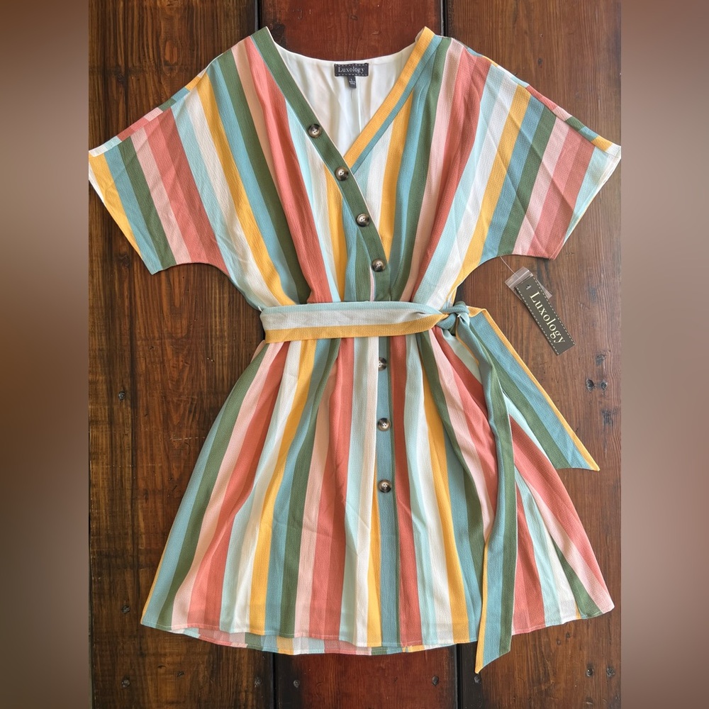 SOLD Luxology Striped Dress Size L